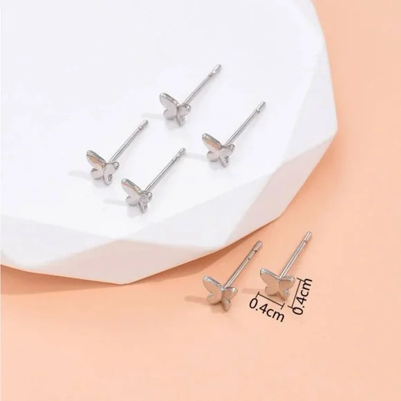 Gold butterfly earrings new - Picture 2 of 2